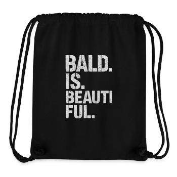 Men's Bald Gift Idea Bald Is Beautiful - Stanley/Stella Recycled Gym Bag - black - Front
