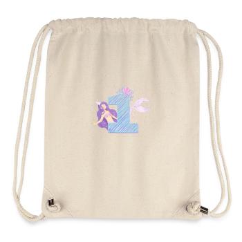 Erster Geburtstag Meerjungfrau Mädchen Kinder 1. - Stanley/Stella recycelter Gym Bag - Naturweiß - Vorne