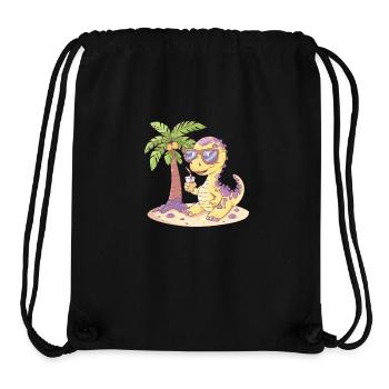 Dinosaurier brontosaurus Sommer - Stanley/Stella recycelter Gym Bag - Schwarz - Vorne