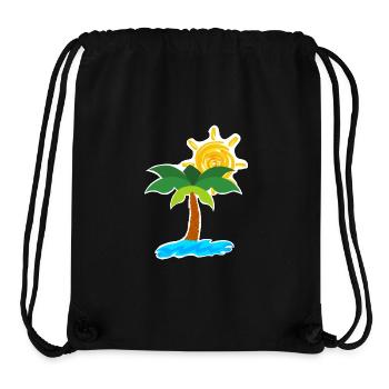 Palmen am Strand - Stanley/Stella recycelter Gym Bag - Schwarz - Vorne