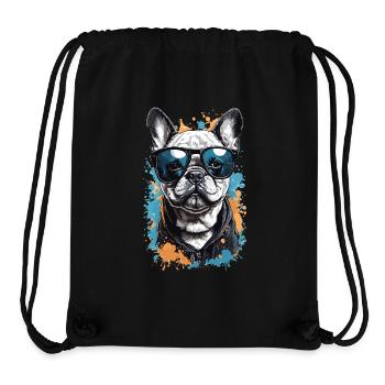 Cool Dog - Stylish French Bulldog - Stanley/Stella Recycled Gym Bag - black - Front