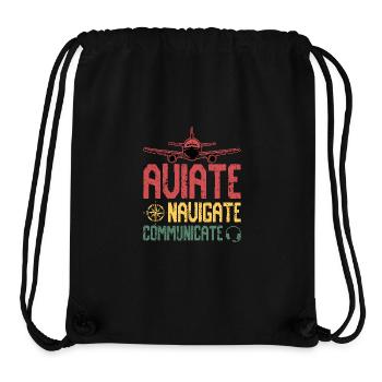 Aviate Navigate Communicate - Stanley/Stella Recycled Gym Bag - black - Front