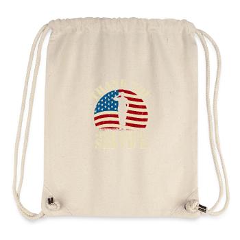 Merci pour votre service - Sac à cordon recyclé Stanley/Stella - blanc naturel - Devant