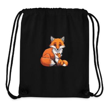 Fuchs Mama und Fuchs Baby - Stanley/Stella recycelter Gym Bag - Schwarz - Vorne