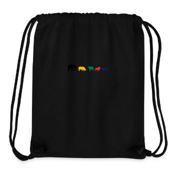 Africa Safari Big Five African Wildlife - Stanley/Stella Recycled Gym Bag - black - Front
