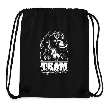 TEAM Langhaardackel Hund Hunde Wilsigns - Stanley/Stella recycelter Gym Bag - Schwarz - Vorne