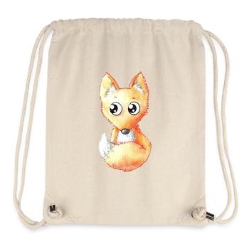 Niedlicher Comic Fuchs - Stanley/Stella recycelter Gym Bag - Naturweiß - Vorne