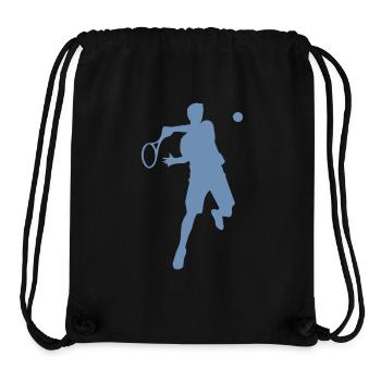 Tennis Tennis Player Backhand Forehand - Stanley/Stella Recycled Gym Bag - black - Front