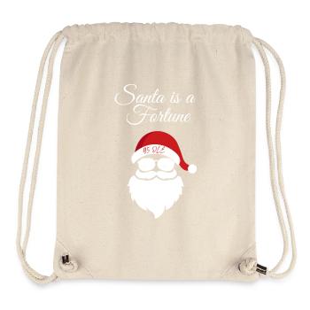 Fortuna T-Shirt, Santa ist a Fortune! - Stanley/Stella recycelter Gym Bag - Naturweiß - Vorne