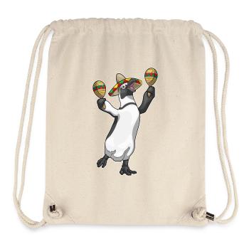 Penguin Musician Rattle Music - Stanley/Stella Recycled Gym Bag - natural - Front