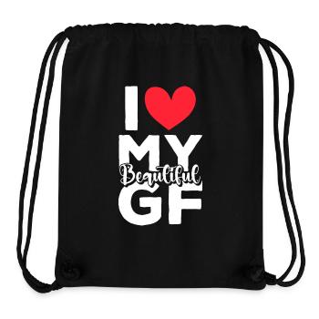 Paare Liebe Herz Freund Geschenkidee Beziehung - Stanley/Stella recycelter Gym Bag - Schwarz - Vorne
