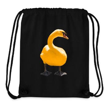 Elegant Swan Art Print - Stanley/Stella Recycled Gym Bag - black - Front