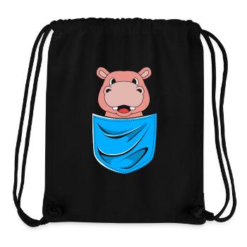 Hippopotamus - Stanley/Stella Recycled Gym Bag - black - Front