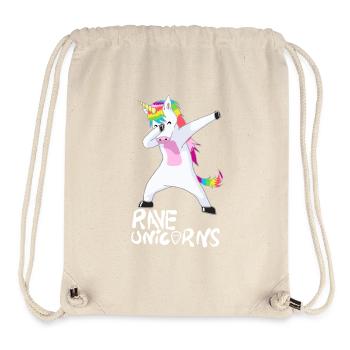Logo Rave Unicorns White Text - Stanley/Stella Recycled Gym Bag - natural - Front