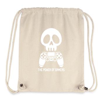 Weißer Gamer Schädel - Stanley/Stella recycelter Gym Bag - Naturweiß - Vorne