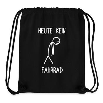 Heute kein Fahrrad Mountainbike MTB Downhill - Stanley/Stella recycelter Gym Bag - Schwarz - Vorne