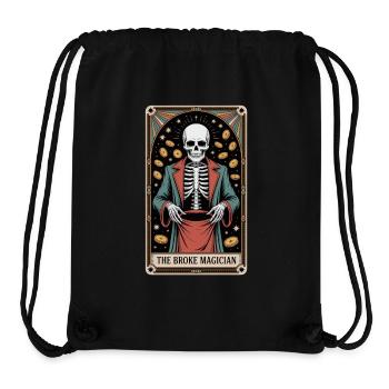The Broke Magician Skeleton Wizard Tarot - Stanley/Stella Recycled Gym Bag - black - Front