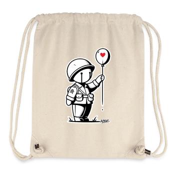 Liebevolle winzige Soldatenballon - Stanley/Stella recycelter Gym Bag - Naturweiß - Vorne