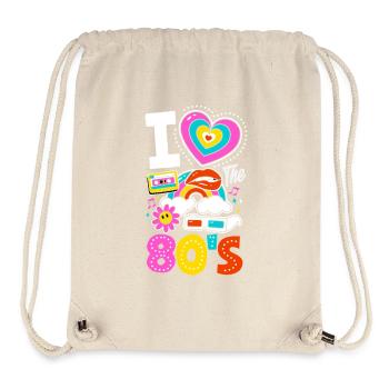 Retour rétro au design vintage des années 80 - Sac à cordon recyclé Stanley/Stella - blanc naturel - Devant