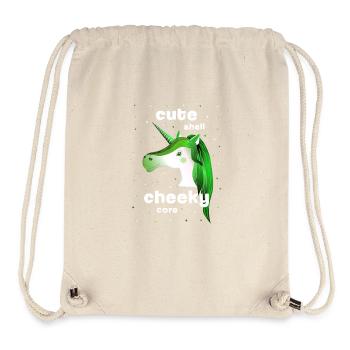 Green Unicorn Cute cheeky - Stanley/Stella recycelter Gym Bag - Naturweiß - Vorne