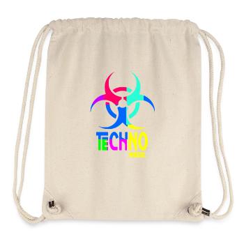 Musique techno - Sac à cordon recyclé Stanley/Stella - blanc naturel - Devant