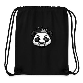 Couronne Tête de Panda - Sac à cordon recyclé Stanley/Stella - noir - Devant