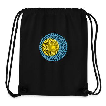 Palau Mandala de coeur Amour Belau - Sac à cordon recyclé Stanley/Stella - noir - Devant