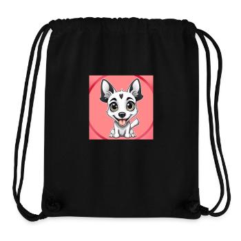 Dog Cartoon 3 - Stanley/Stella Recycled Gym Bag - black - Front