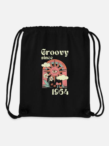 Groovy since 1966 mit Retro Grafik - Stanley/Stella recycelter Gym Bag - Schwarz