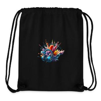 Farbiges Hören - Stanley/Stella recycelter Gym Bag - Schwarz - Vorne