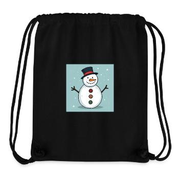 Bunter Schneemann mit Knöpfen - Stanley/Stella recycelter Gym Bag - Schwarz - Vorne