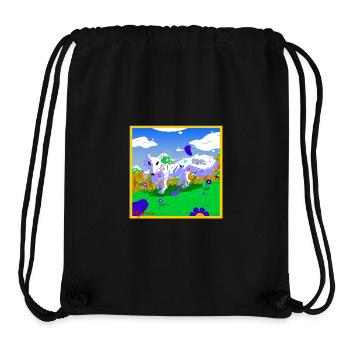 loup_blanc - Stanley/Stella recycelter Gym Bag - Schwarz - Vorne