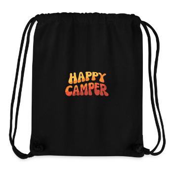 Happy Camper Gradient Text - Stanley/Stella recycelter Gym Bag - Schwarz - Vorne