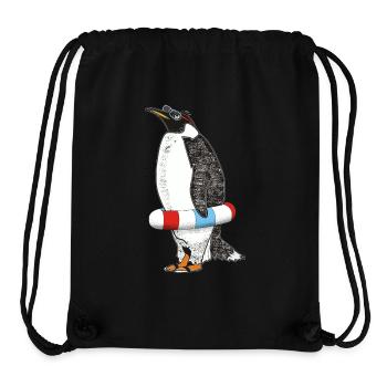 PINGUIN WARTET SOMMER - Stanley/Stella recycelter Gym Bag - Schwarz - Vorne
