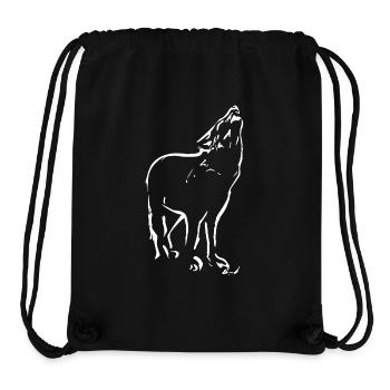 LOUP - Sac à cordon recyclé Stanley/Stella - noir - Devant