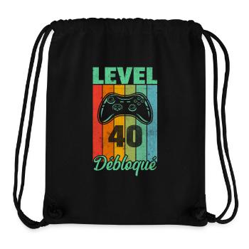 Level 40 unlocked - Stanley/Stella Recycled Gym Bag - black - Front