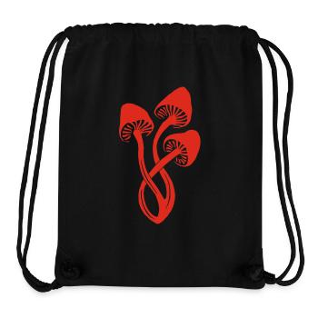 Trio of red mushrooms - Stanley/Stella Recycled Gym Bag - black - Front