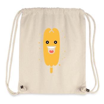 Nourriture Petit corn dog - Sac à cordon recyclé Stanley/Stella - blanc naturel - Devant