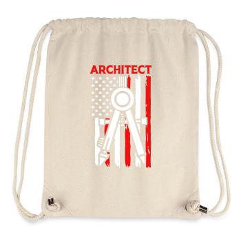 architecte - Sac à cordon recyclé Stanley/Stella - blanc naturel - Devant