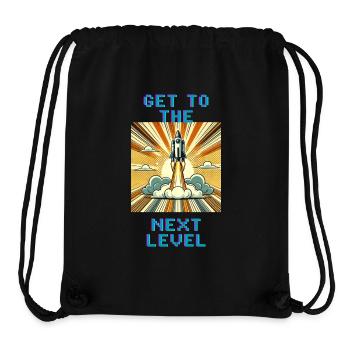 get to the next level - Stanley/Stella Recycled Gym Bag - black - Front