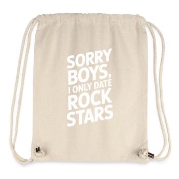 Festival Sorry Boys I Only Date Rock Stars Groupie - Stanley/Stella Recycled Gym Bag - natural - Front