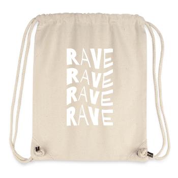 Typographie Rave Repeat - Sac à cordon recyclé Stanley/Stella - blanc naturel - Devant