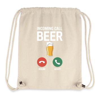 Bier Incoming Call Beer JGA Herren Männerabend - Stanley/Stella Recycled Gym Bag - natural - Front