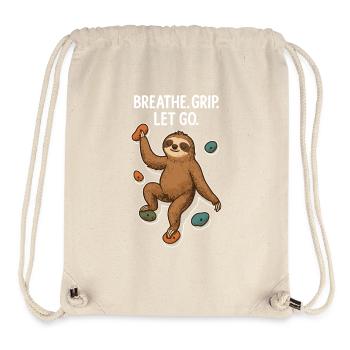 Zen Sloth: Grip Let Go Climbing - Stanley/Stella Recycled Gym Bag - natural - Front