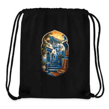 Marokkaner Marokko Marokkanerin Chefchaouen - Stanley/Stella recycelter Gym Bag - Schwarz - Vorne