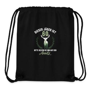 60 Jahre helfen auf Hochsitz 60 Geburtstag Jäger - Stanley/Stella recycelter Gym Bag - Schwarz - Vorne