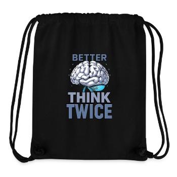 Besser zweimal Nachdenken - Stanley/Stella recycelter Gym Bag - Schwarz - Vorne