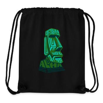 Aloha Moai Tiki Stone Head Easter Island vintage green - Stanley/Stella Recycled Gym Bag - black - Front