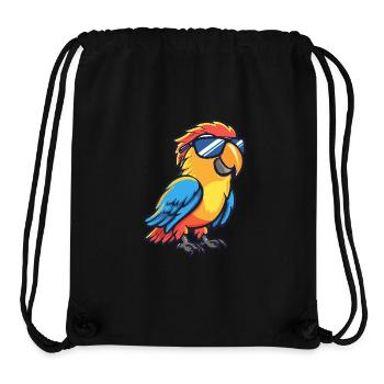 Papagai Cool Comic - Stanley/Stella recycelter Gym Bag - Schwarz - Vorne