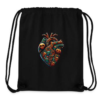 Buntes dekoratives Herz - Stanley/Stella recycelter Gym Bag - Schwarz - Vorne